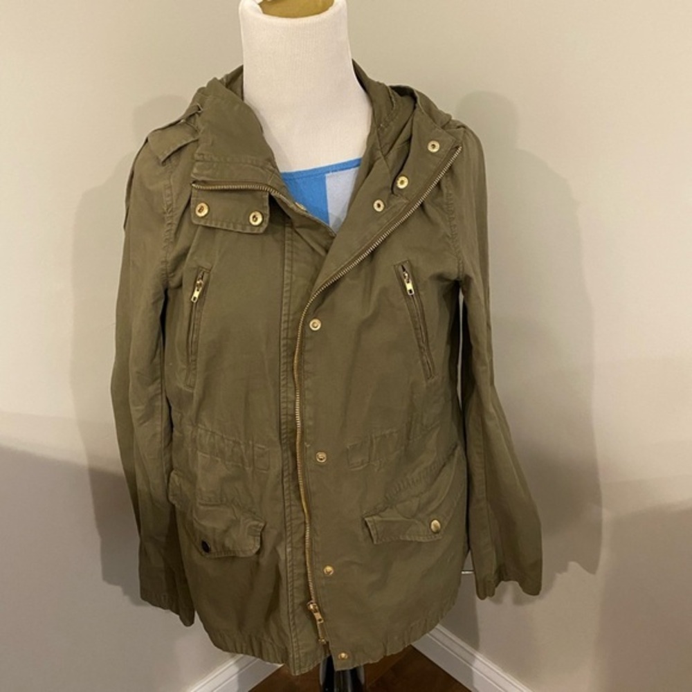 Love Tree Olive Jacket with Gold Details